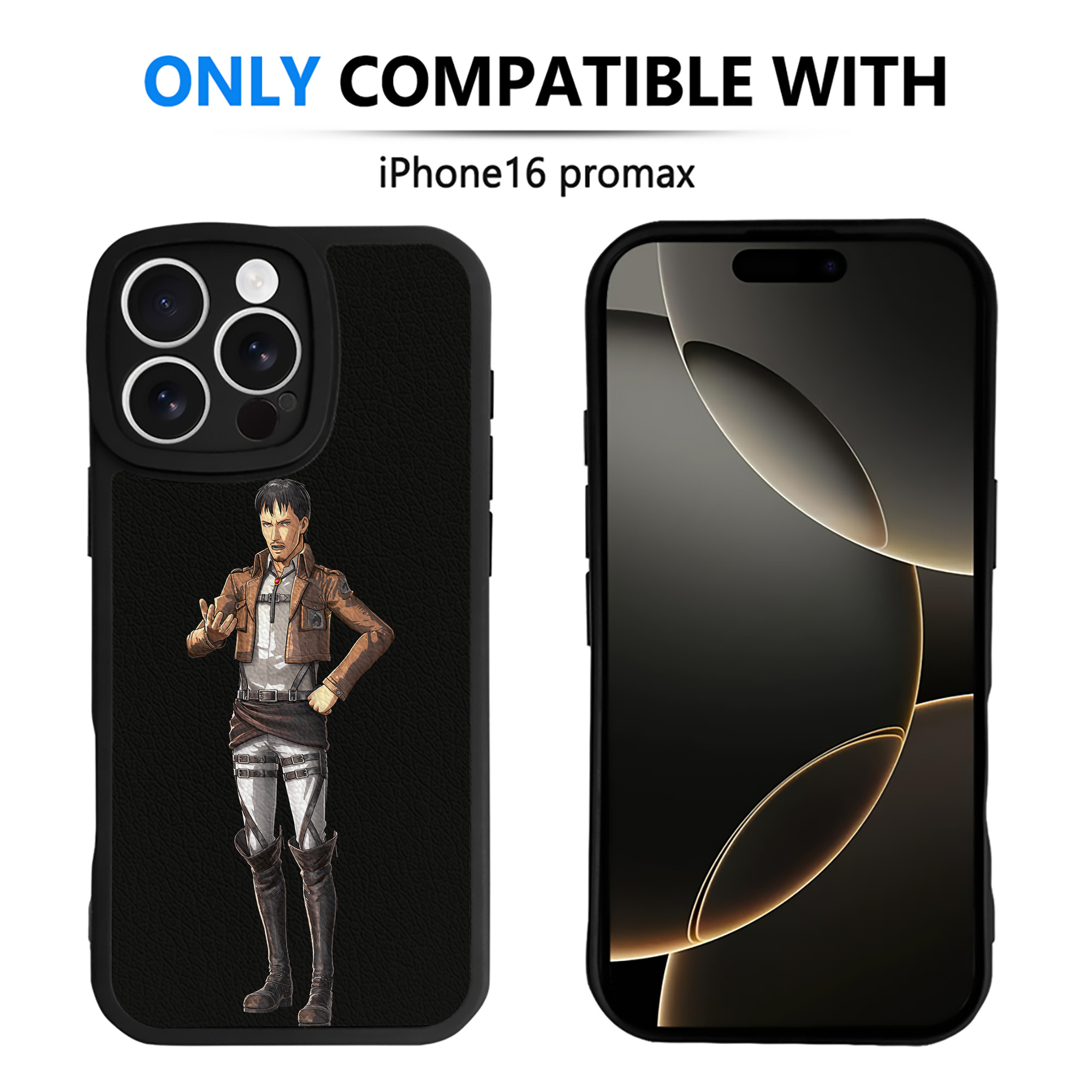 （画像用） 進撃の巨人 Attack on Titan 【iPhone 16シリーズ対応】シリコンスマホケース（レザー調） 材質：シリコン
